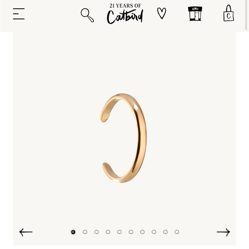 Catbird gold ear cuff